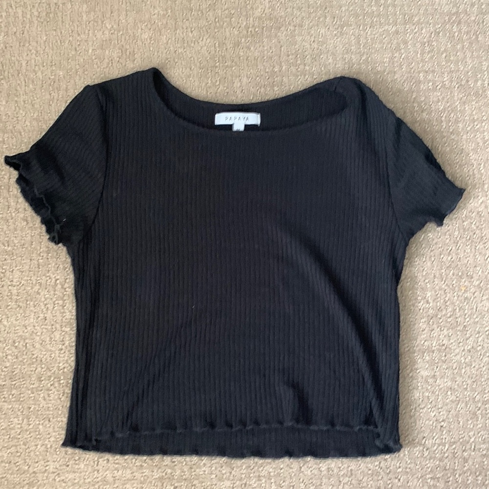 Black Cropped Tee